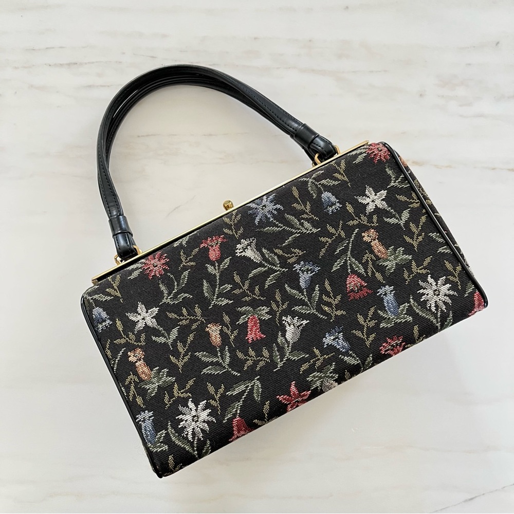 Vintage Floral Embroidered Tapestry Bag